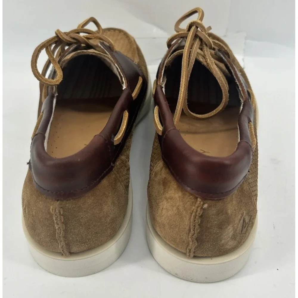 Sperry Aods Summer 2 Eye Boat Shoes Brown Leather Men's Size 8.5 NEW